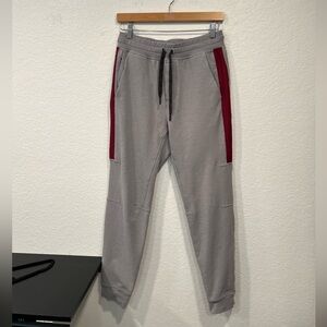 Men’s Lululemon gray and red sweatpants